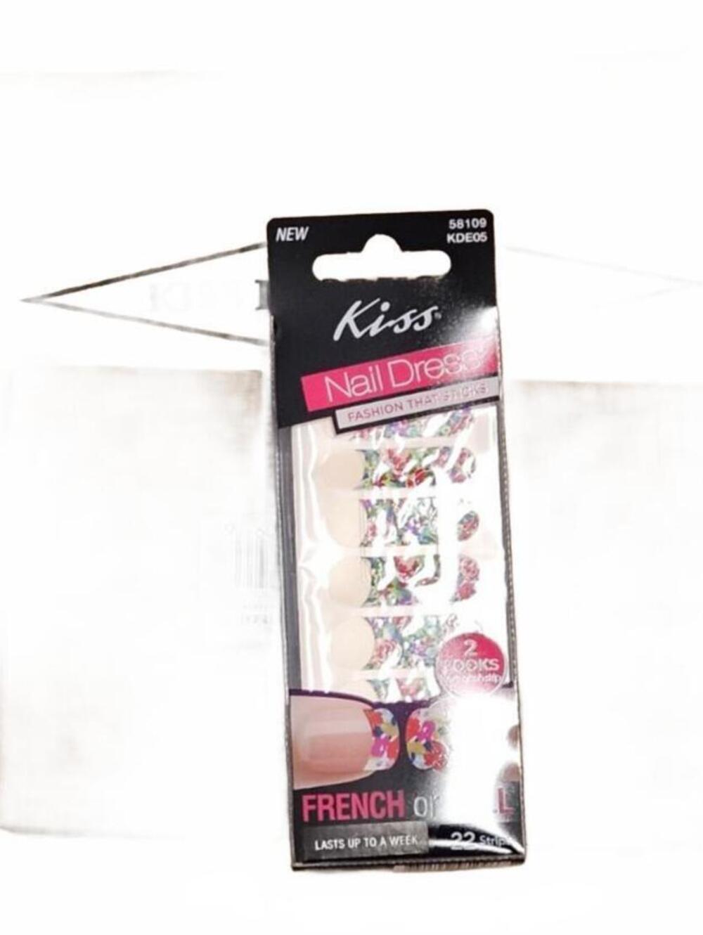 Kiss Nail Dress Polish Strips Retro Floral 22 Strips ea French / Full (36pc/LOT)